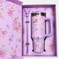 Floral 40 oz Quencher H2.0 Tumbler Gift Set – Lavender & Pink Design with Straw