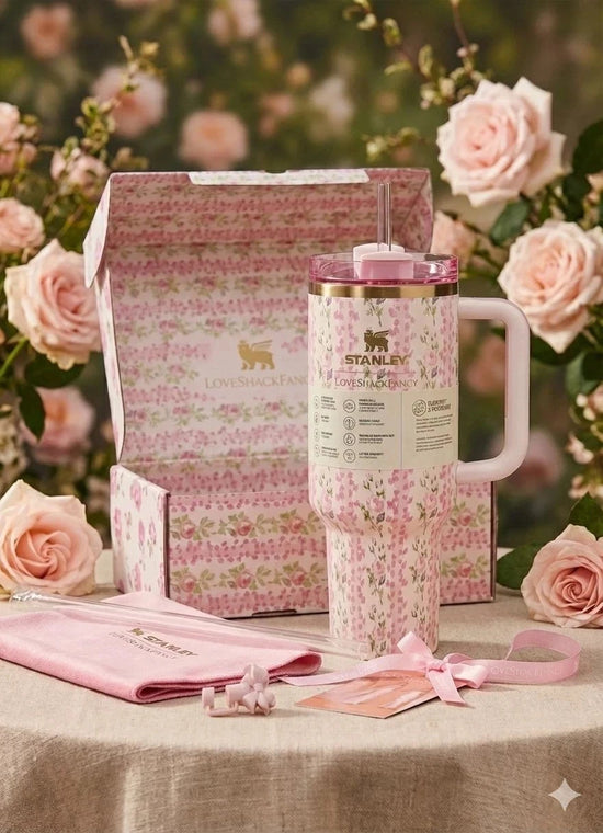 Stanley x LoveShackFancy Quencher H2.0 FlowState Tumbler 40oz – Blooming Heirloom Edition | New