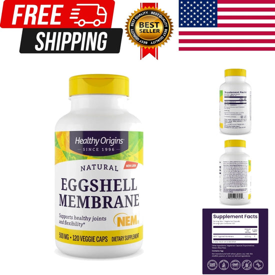 Product Title: Eggshell Membrane 500mg NEM – 120 Veggie Capsules – Non-GMO, Gluten Free, Joint Support