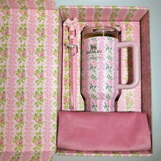 Stanley x LoveShackFancy Quencher H2.0 FlowState Tumbler 40oz – Blooming Heirloom Edition | New
