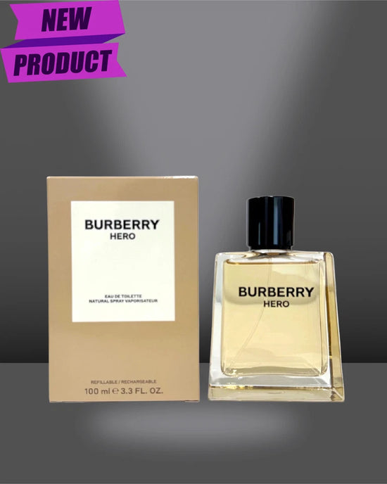 Burberry Hero Eau de Toilette Spray 3.3 oz / 100ml for Men – New Sealed in Box