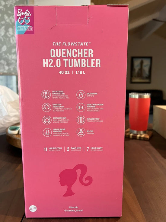 Stanley x Barbie "Barbie Icon" Quencher H2.0 FlowState Tumbler 40oz – Limited Edition | Brand New